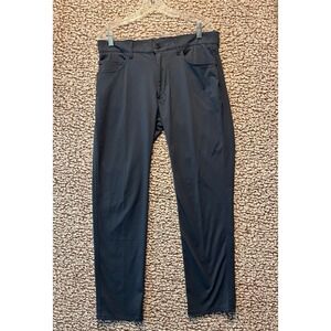 Stylus Men's Navy 5 Pocket Pants 34x30 Lightweight Stretch Polyester Casual Work